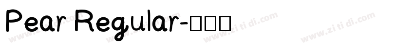 Pear Regular字体转换
